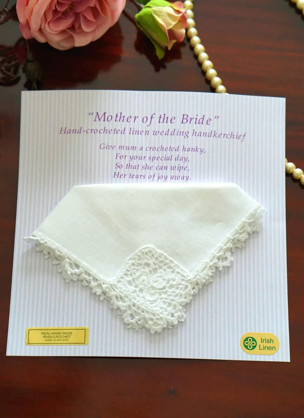 Mother Of The Bride Linen Handkerchief